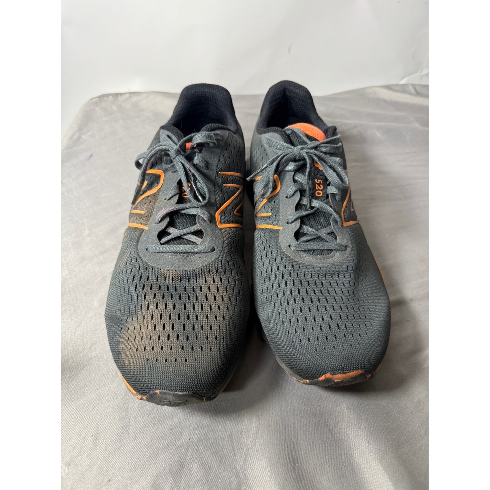 New Balance 520 v8 Mens 13 4E Extra Wide Gray Orange Running Shoes M520MB8